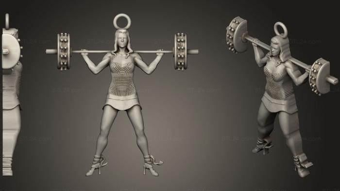 Figurines simple (Muscle girl, STKPR_0916) 3D models for cnc